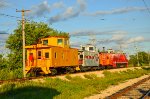 Chicago Burlington & Quincy SD-24 Locomotive with Cabooses